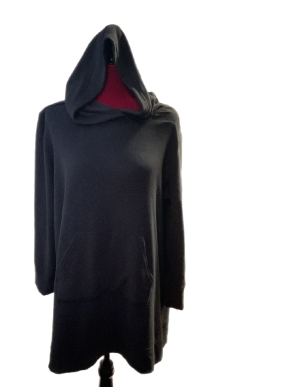 Black Hooded Women's Sweater Tunic
